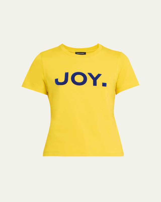 Joy Flocked Short-Sleeve Slim T-Shirt